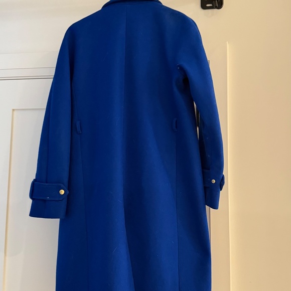 J.Crew Belted Zip Trench Coat in Cobalt Wool Melton - Picture 5 of 7